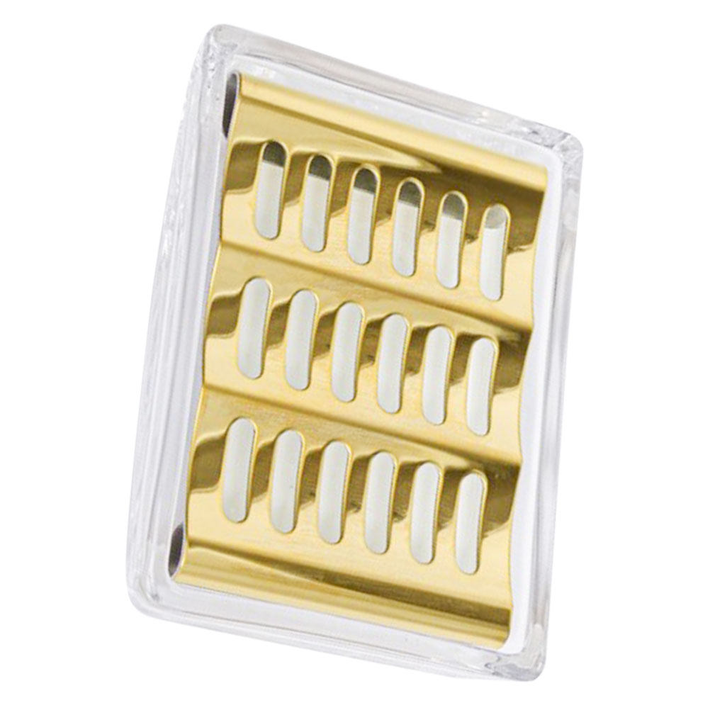 Glass Soap Dish - Прозрачная стеклянная мыльница с золотистым поддоном