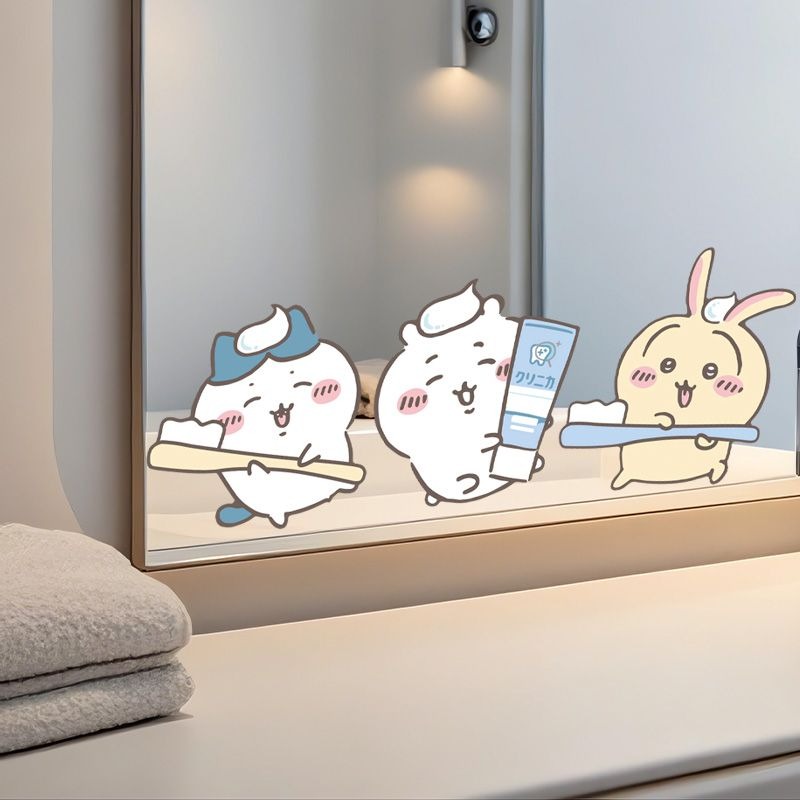 Home Center Bathroom Accessories - Горячая новинка: Наклейки-зеркала Chiikawa с сильным