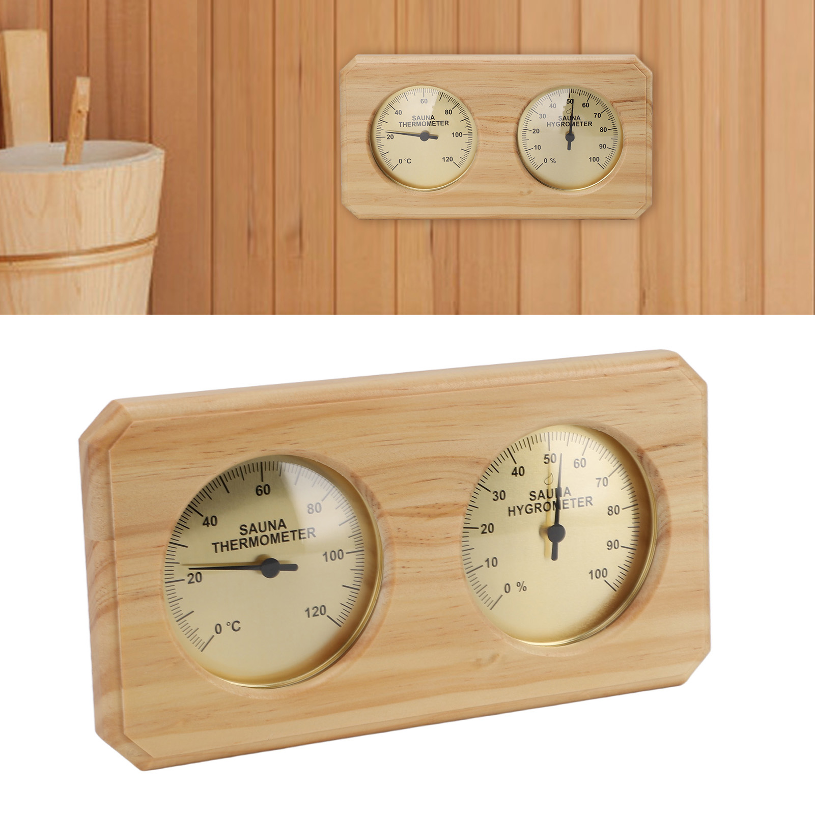 Home Bathroom Sauna - Двойной измеритель температуры и влажности, настенный