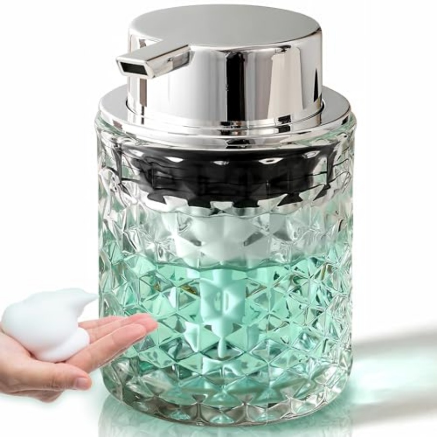 Glass Soap Dish - Дозатор для пенного мыла, многоразовый прозрачный
