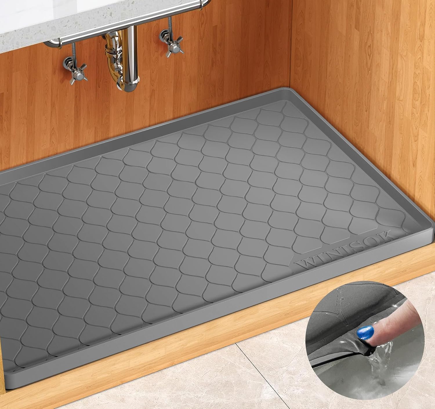 Home Essentials Bathroom Cabinet - Силиконовый коврик Winisok для установки под