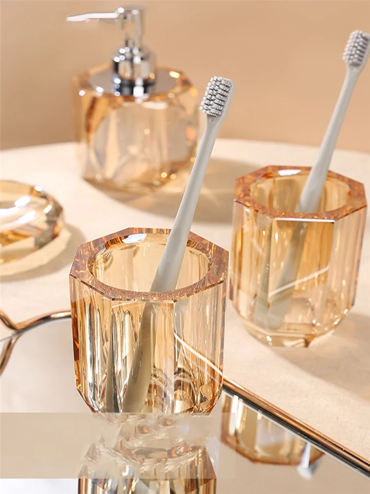 Glass Soap Dish - Набор для ванной комнаты, хрустальное стекло,