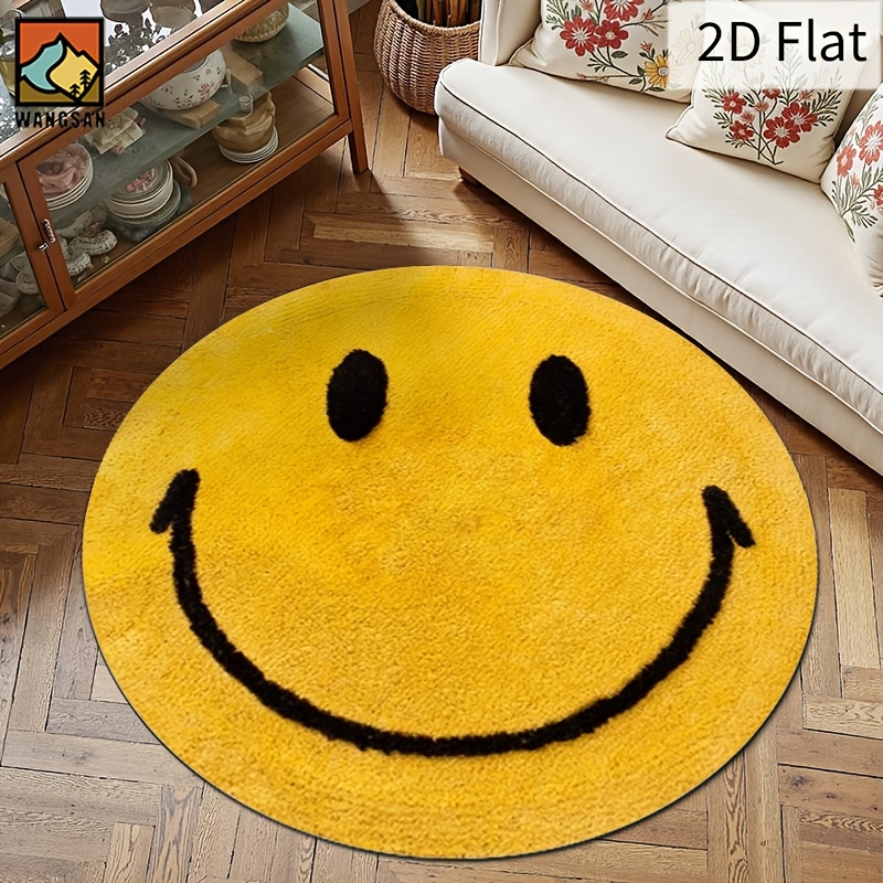 Home Bathroom Floor Mats - Круглый фланелевый коврик 2D с дизайном