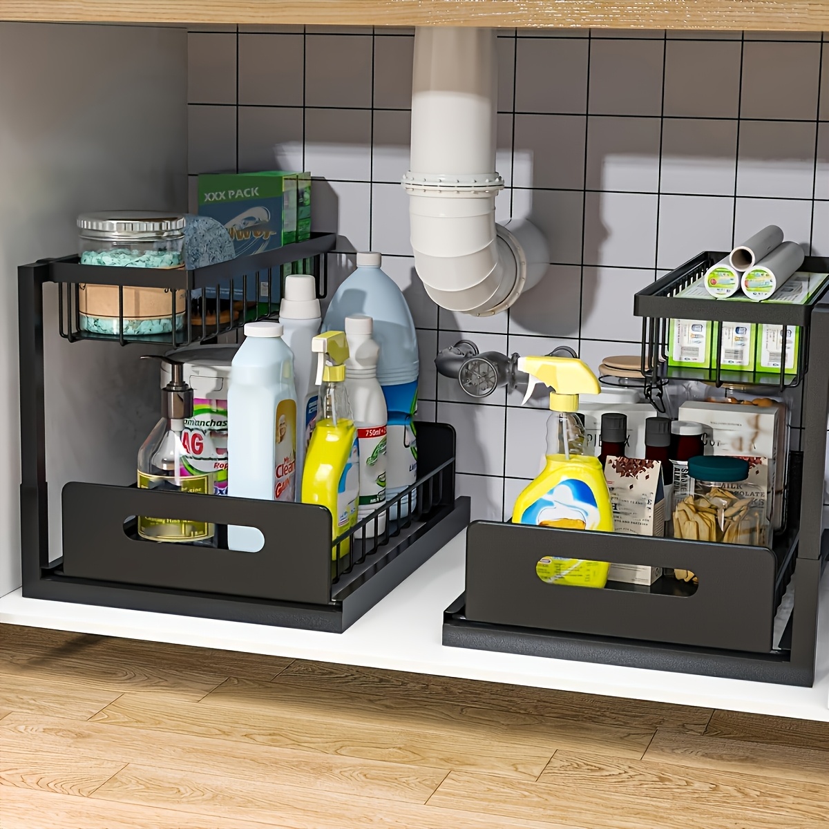 Home Essentials Bathroom Cabinet - Набор кухонных стеллажей для хранения под