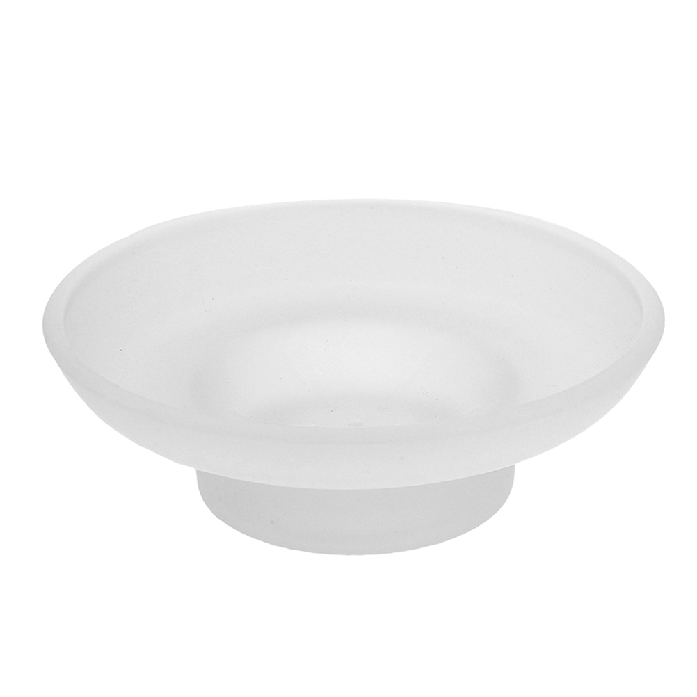 Glass Soap Dish - Мыльница из матового стекла, круглая прозрачная