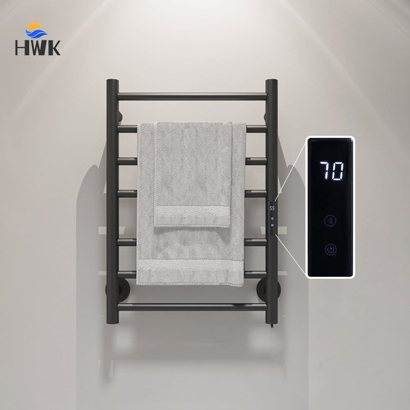 Towel Warmer Electric - Электрический полотенцесушитель для ванной комнаты (черный/белый).