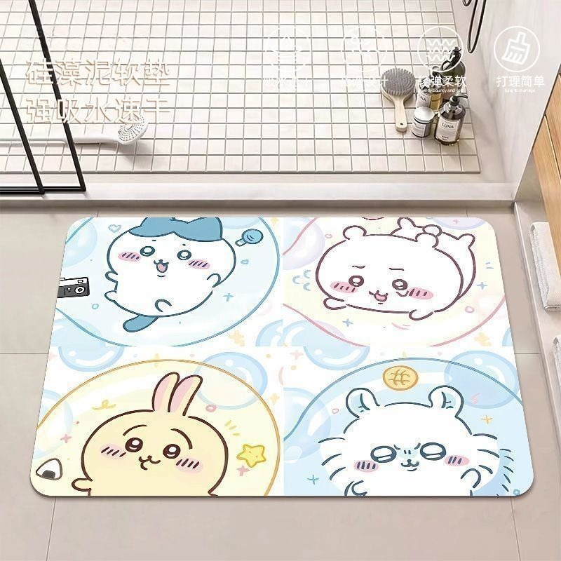 Home Bathroom Floor Mats - Аниме-коврик для ванной Chiikawa Hachiware Usagi