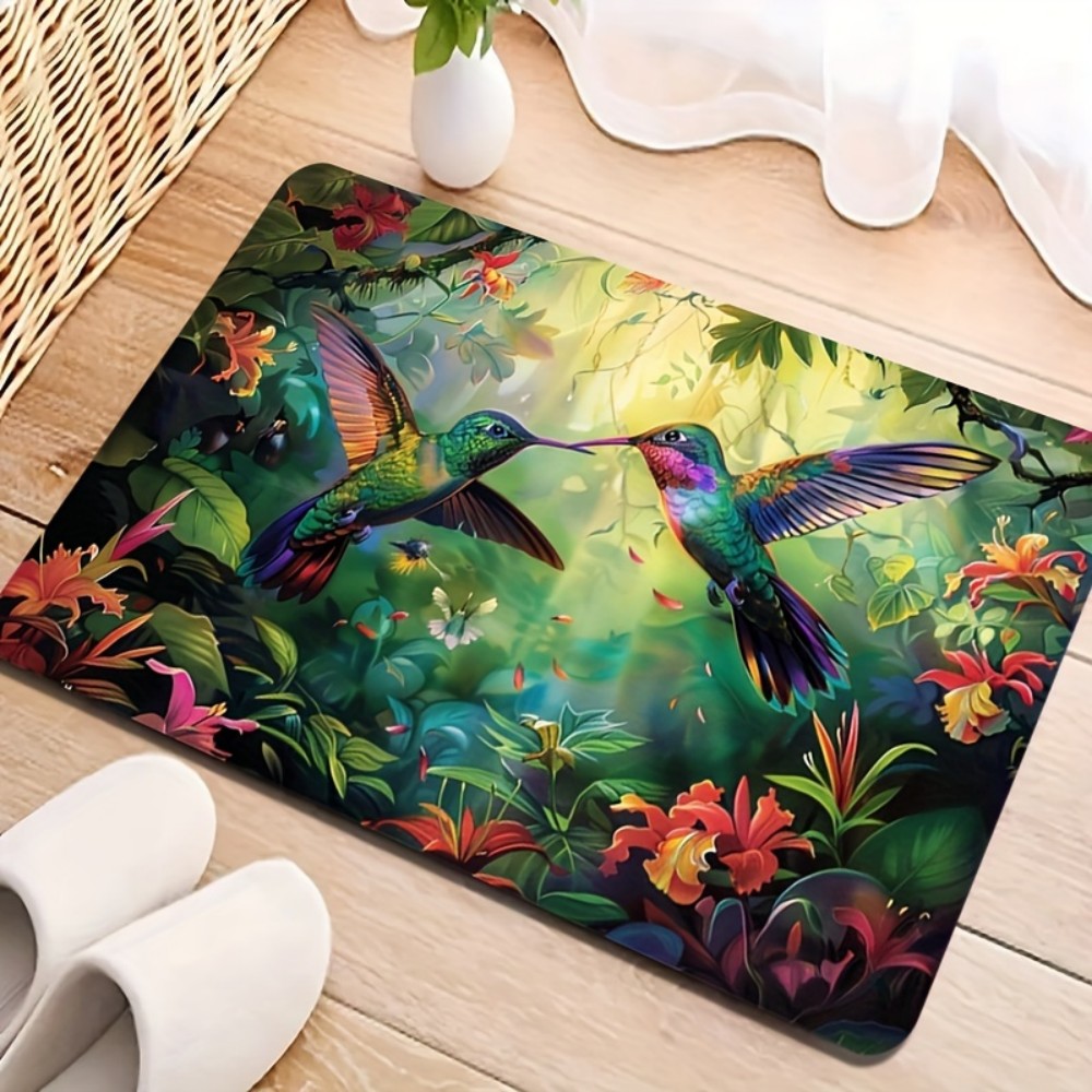 Home Bathroom Floor Mats - Коврик VIKAMA Spring Hummingbird в тропическом
