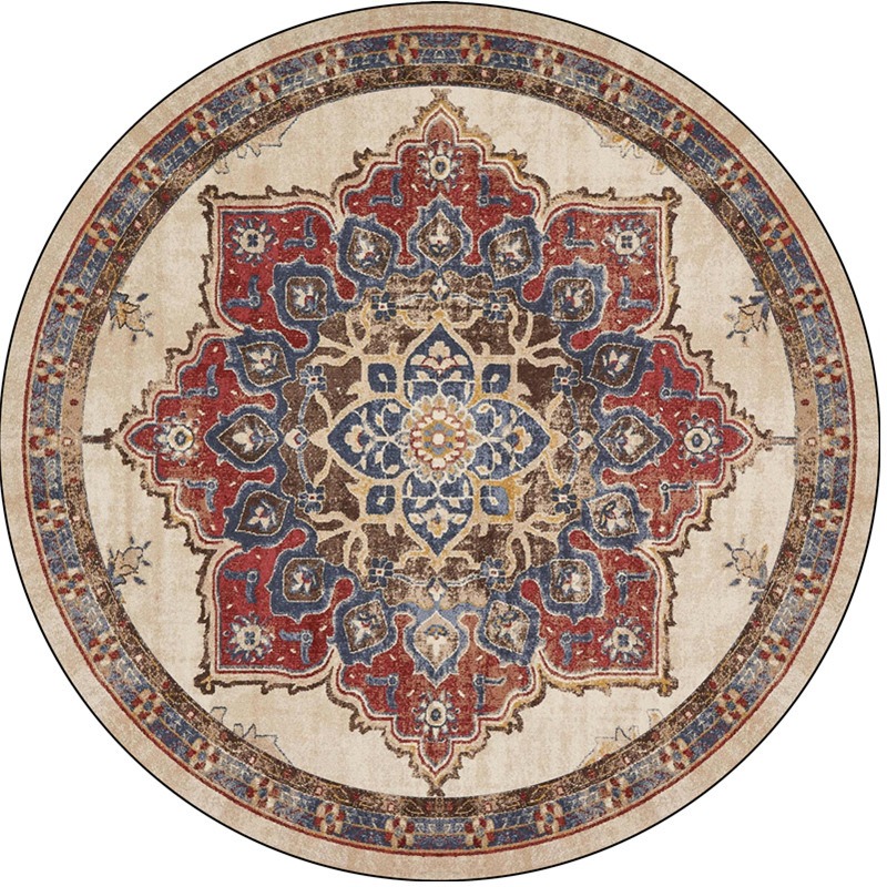 Ретро-круглый ковер в стиле бо – обзор и цена Home Bathroom Floor Mats