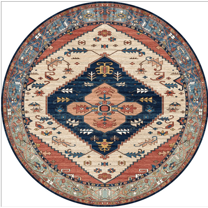 Ретро-круглый ковер в стиле бо – обзор и цена Home Bathroom Floor Mats