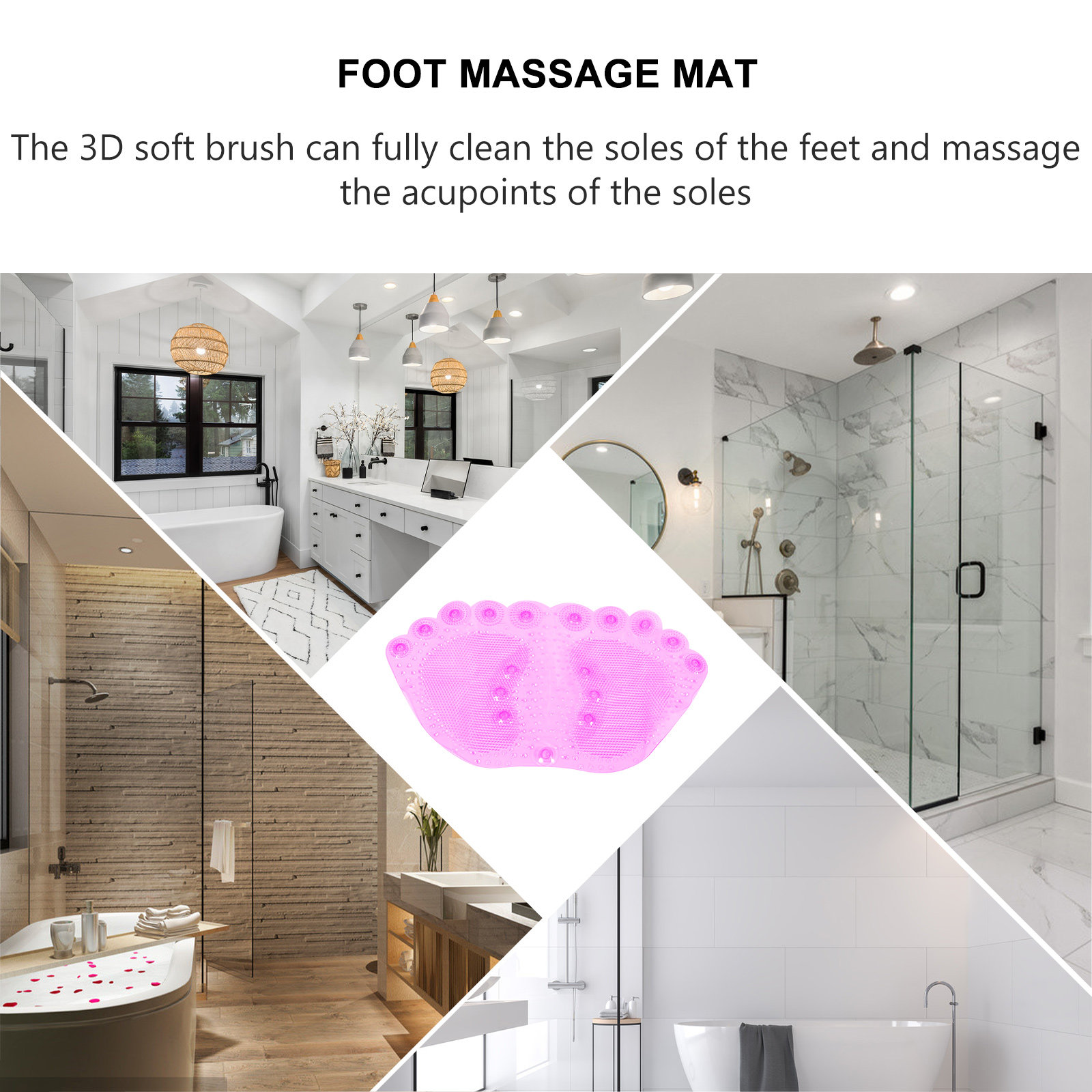 1 шт. Массажный коврик для ван – обзор и цена Home Bathroom Floor Mats