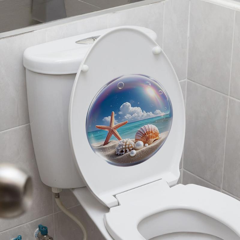 【HG】Наклейка для туалета в мор – обзор и цена Home Bathroom Design