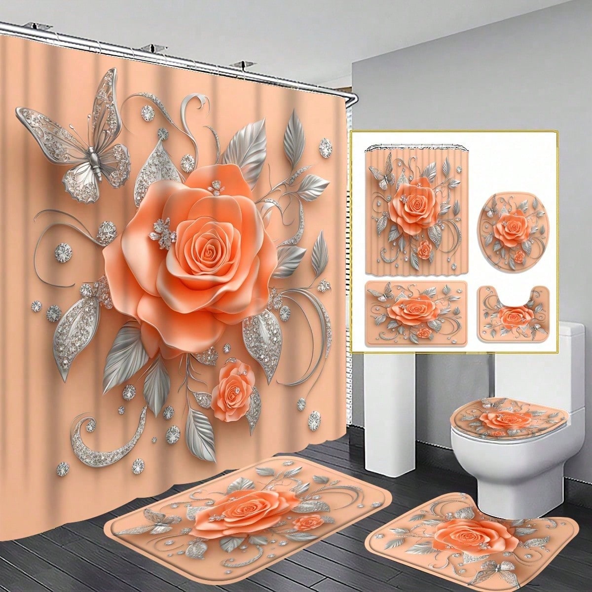 Набор занавесок для душа с пер – обзор и цена Home Center Bathroom Accessories
