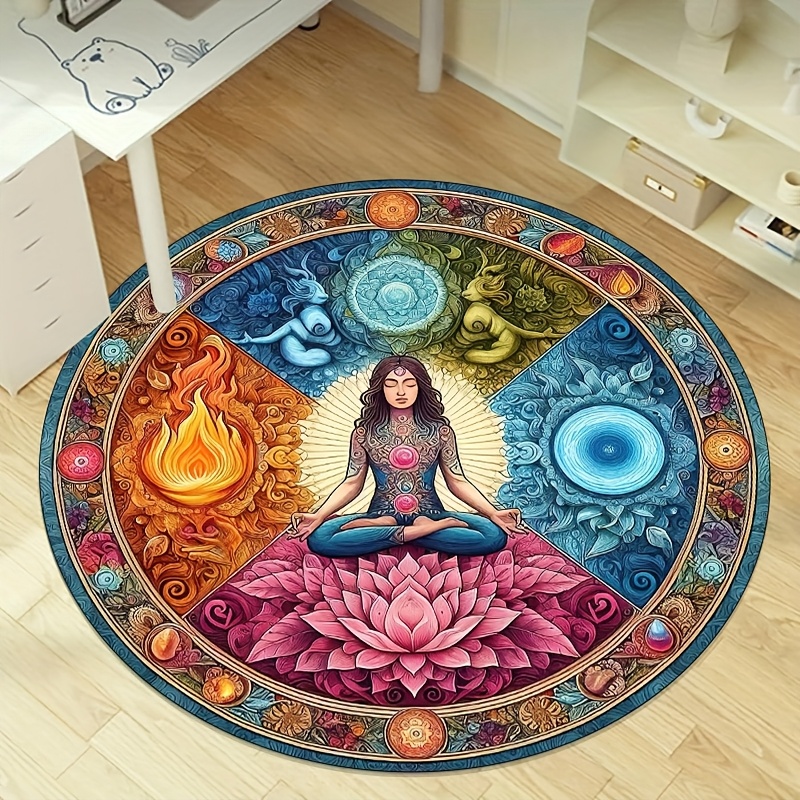 Круглый ковер Chakra Lotus с д – обзор и цена Home Bathroom Door Design