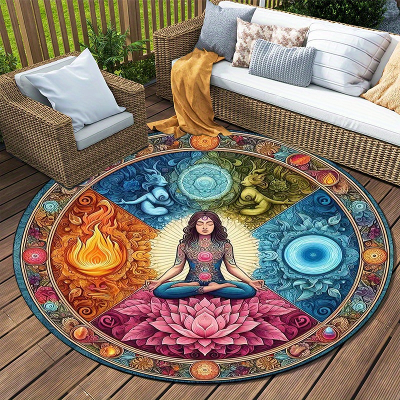 Круглый ковер Chakra Lotus с д – обзор и цена Home Bathroom Door Design