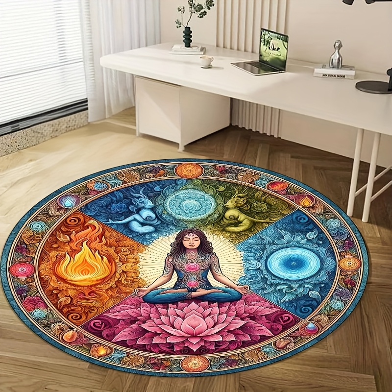 Круглый ковер Chakra Lotus с д – обзор и цена Home Bathroom Door Design